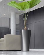Discover the SALONI Premium Tall Tapered FRP Planter. Stylish and durable fiberglass construction, perfect for showcasing plants in modern decor. Shop now at ArtaFlora.com.
