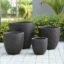 Shop APRILIA round FRP planter with subtle vertical textures. Durable, stylish, and perfect for any indoor or outdoor space. Buy now at ArtaFlora.com.