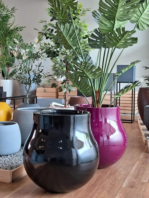 Shop the BELLA ROSE FRP planter with rounded base—elegant, sturdy, and timeless. Perfect for modern homes and gardens. Buy now at ArtaFlora.com.