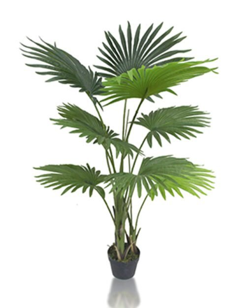 Artificial Fan Palm Plant with realistic pleated leaves
