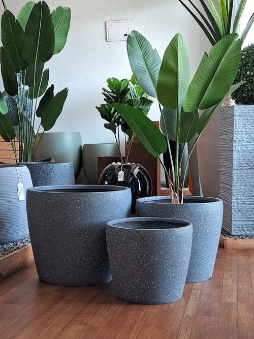 Shop timeless premium round FRP planters for modern spaces. Durable, stylish, and lightweight. Explore the CLARA planter collection now at ArtaFlora.com.