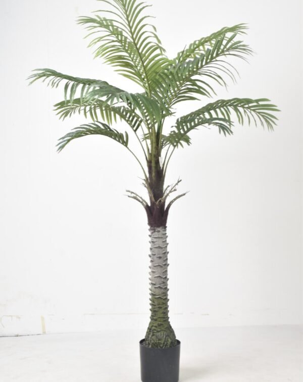 artificial palm tree faux plant with realistic fronds