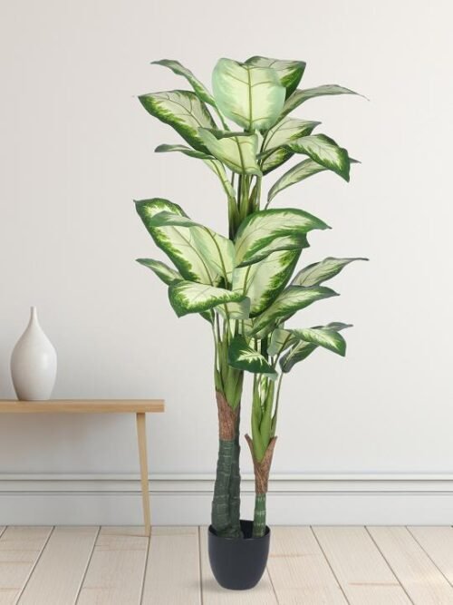 Artificial Indoor Dieffenbachia Plant with variegated leaves