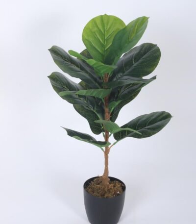Artificial Fiddle Leaf Tree in black pot