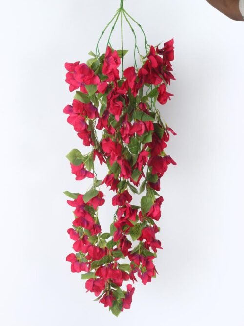 Artificial Hanging Bougainvillea with vibrant magenta blossoms