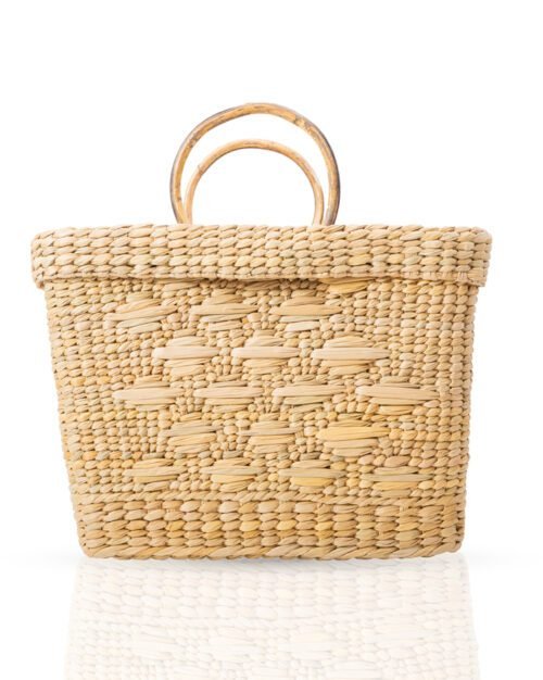 kauna beach bag – eco-friendly handwoven tote with unique pattern