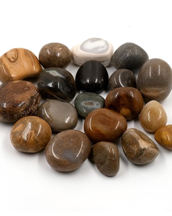 Yellow Polished Flat Pebbles  - 40-80mm