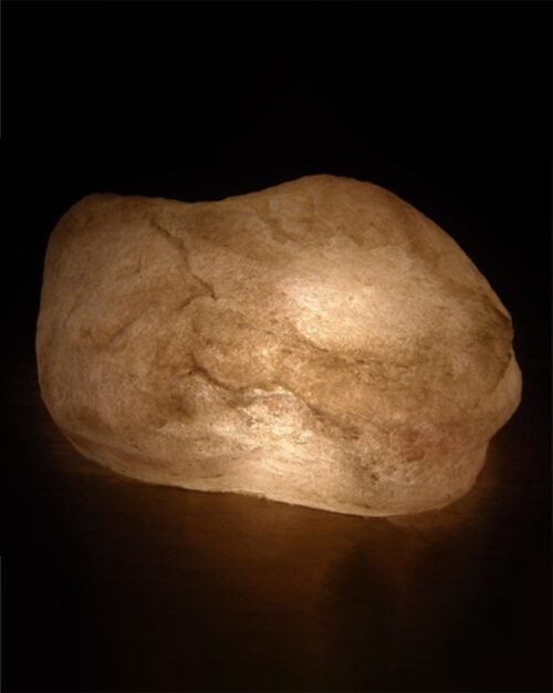 Illuminated Rock Lamp with natural stone texture