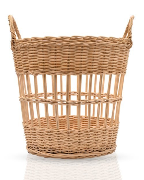 Handwoven rattan basket for stylish storage