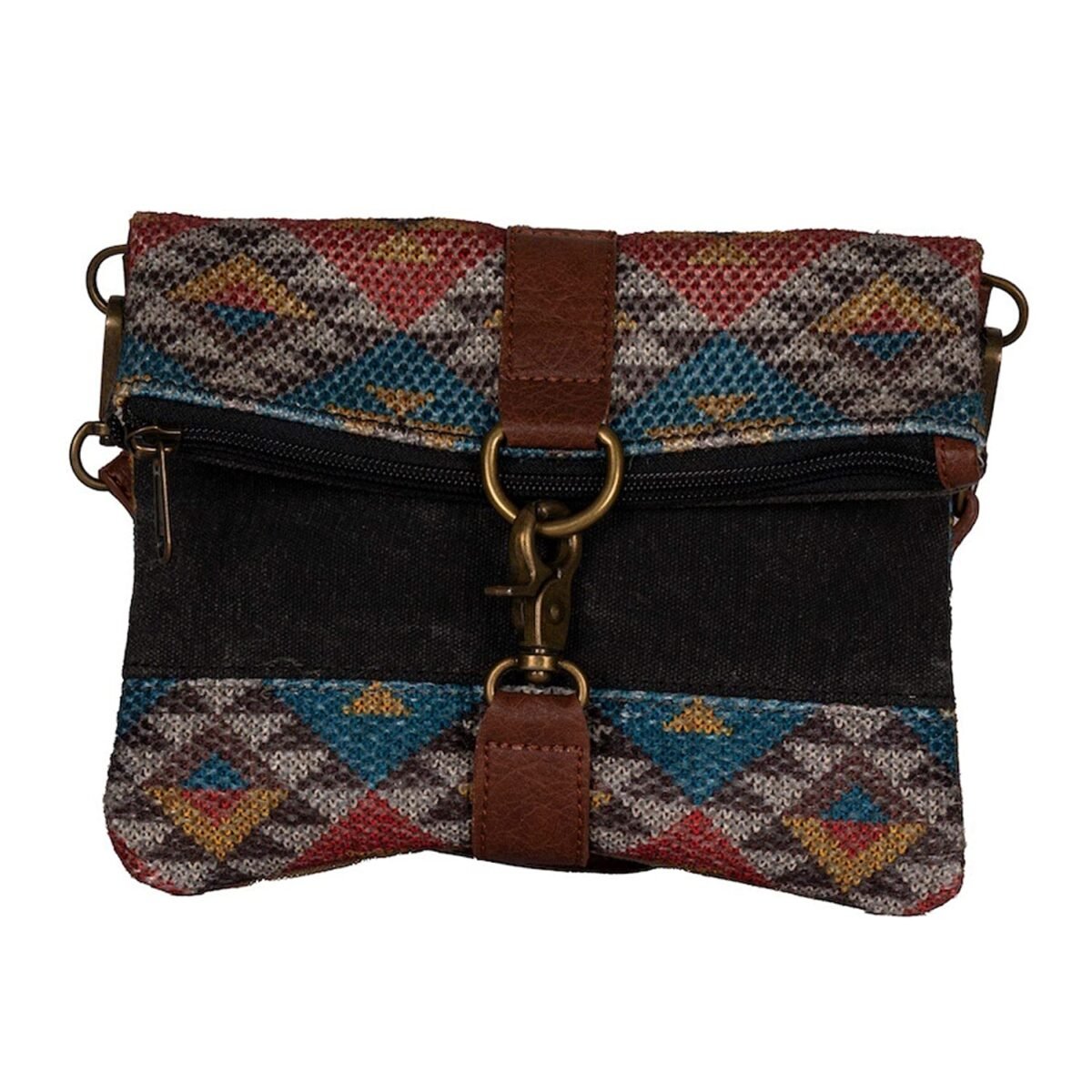 Mona B - Small Canvas Messenger Crossbody Bag | Wristlet Bag with Stylish Design for Women