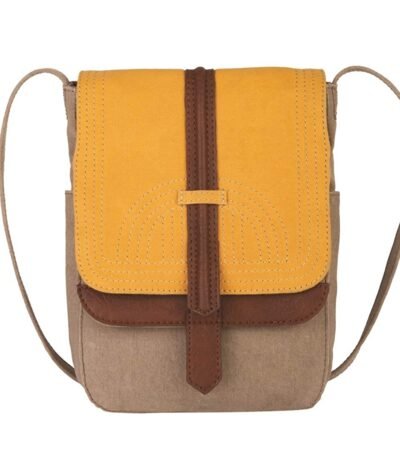 Mona B - 100% Cotton Canvas Medium Sling Crossbody Bag with Stylish Design for Women