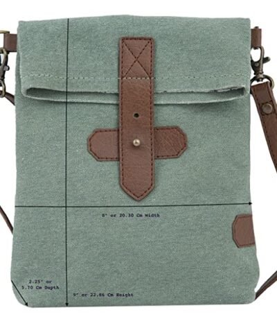 Mona B - 100% Cotton Canvas Small Messenger Crossbody Vintage Sling Bag with Stylish Design for Women