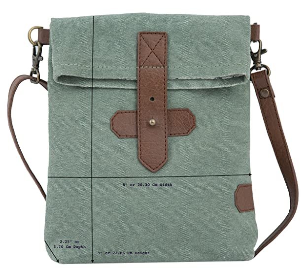 Mona B - 100% Cotton Canvas Small Messenger Crossbody Vintage Sling Bag with Stylish Design for Women