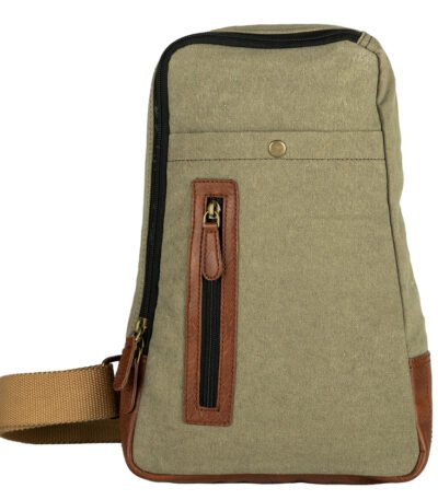 Mona B - Canvas Upcycled Messenger Crossbody Vintage Sling Bag with Stylish Design both for Men and Women