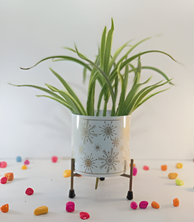 Metal Planter with Tripod Stand