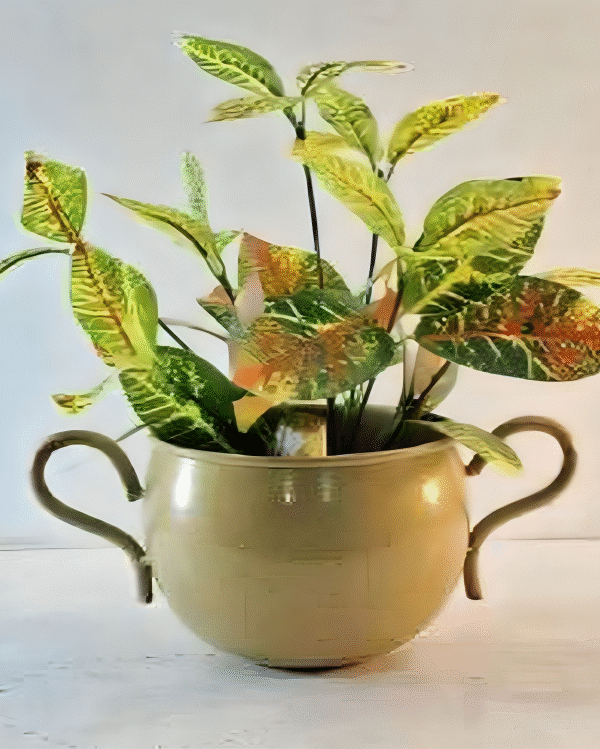 Classic Double-Handle Metal Flower Pot