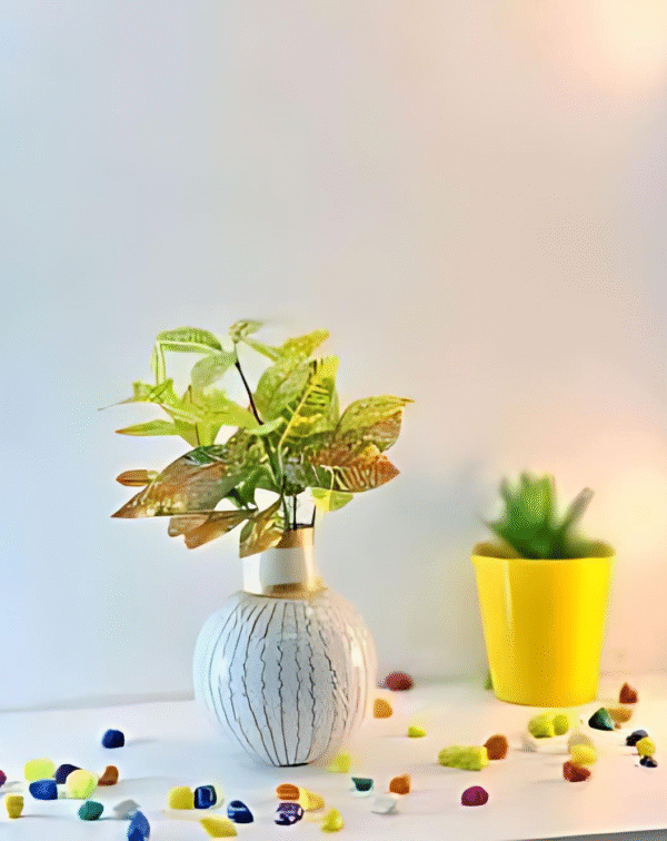 Globe Metal Vase Planter – Narrow Neck Design