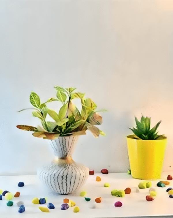 Hourglass-Shaped Metal Planter