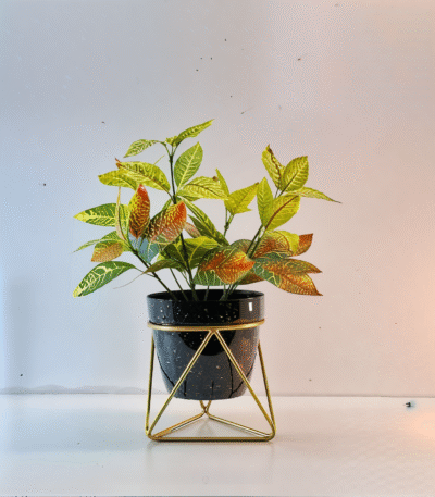 Printed Cone-Shaped Metal Planter