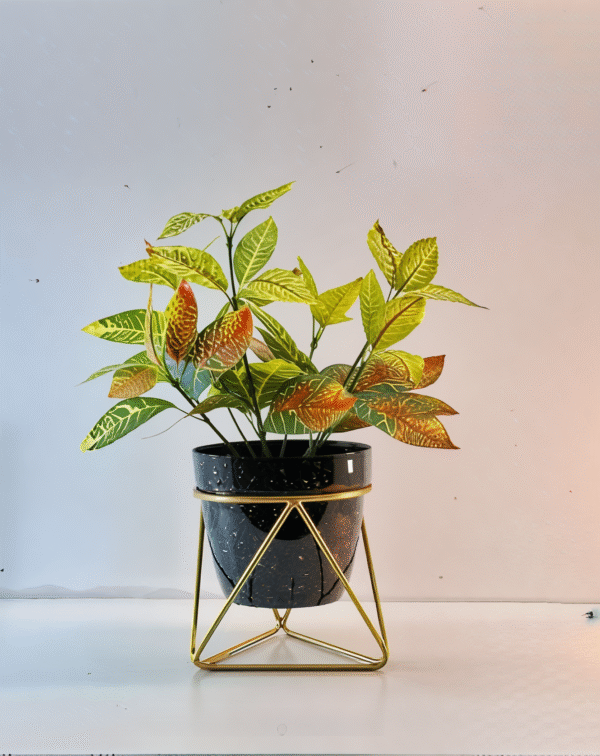 Printed Cone-Shaped Metal Planter