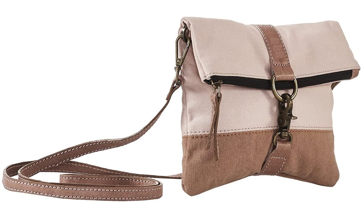Mona B - Finley Canvas Bag Recycled Sling Bag For Women and Girls (Black)