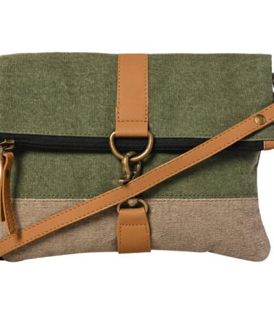 Mona B - Women's Finley Canvas Recycled Crossbody Bag (Moss) - (M-2511)