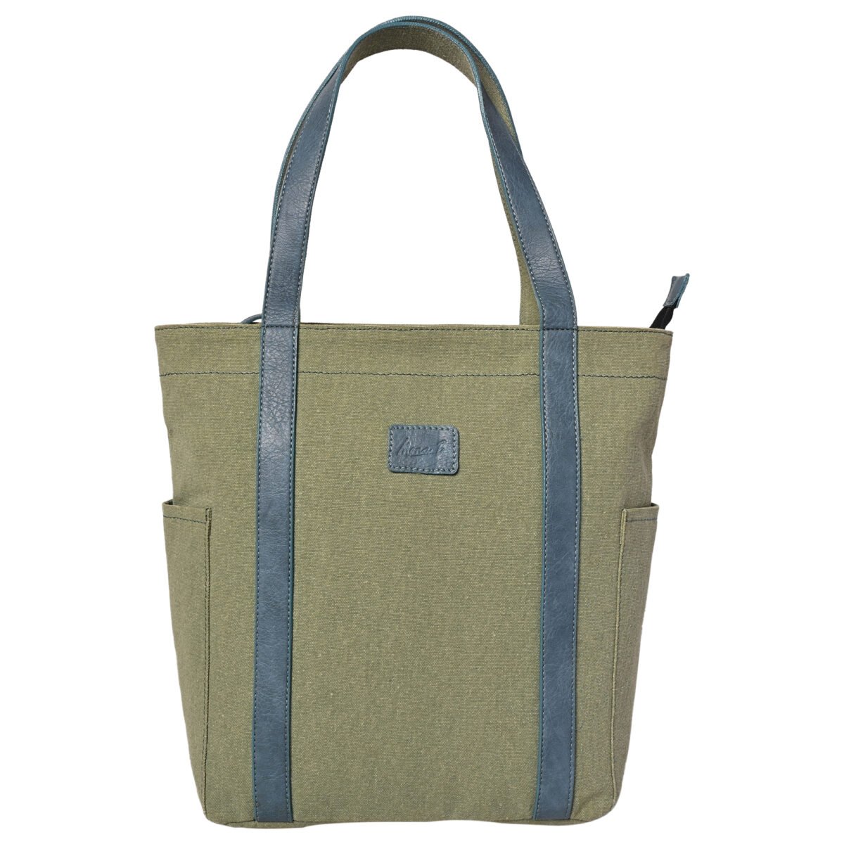 Mona B - Color Block Tote: Sage