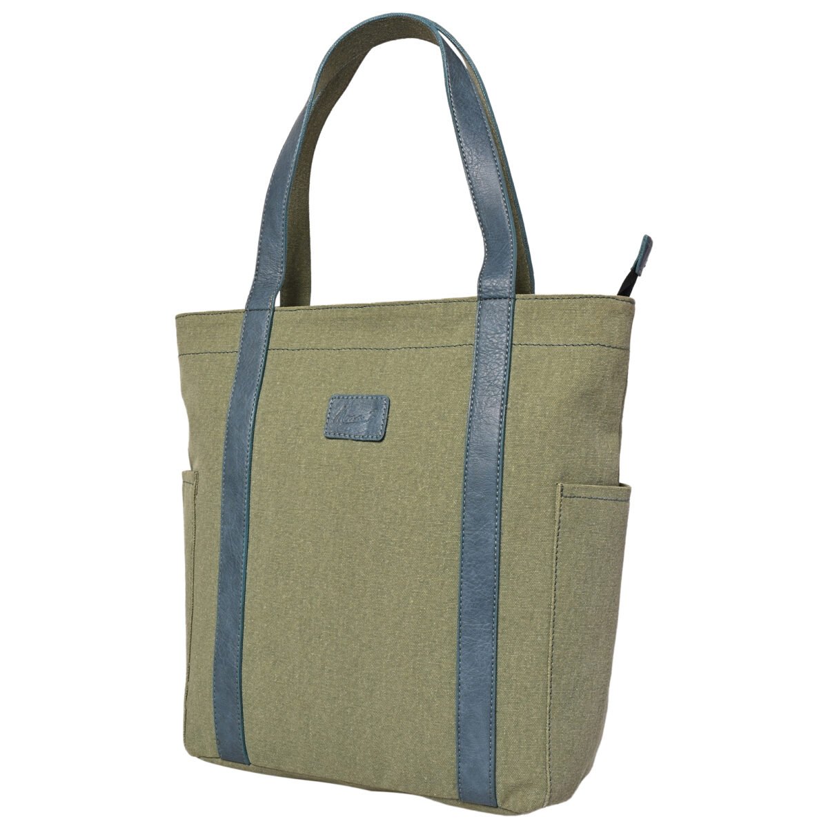 Mona B - Color Block Tote: Sage