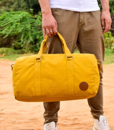 Ayn Duffle Bag For Men & Women 30L - Mustard