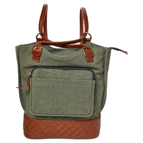 Mona B - Two in One Convertible Tote: Forest - (M-2509)