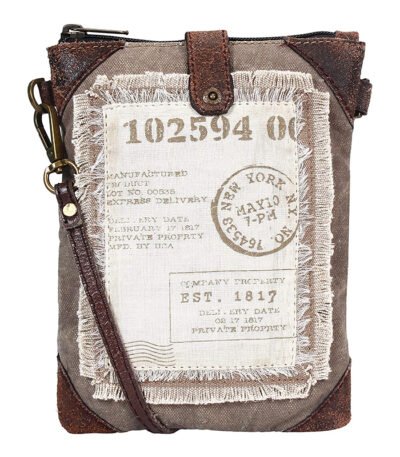 Mona B - 100% Cotton Canvas Small Sling Crossbody Bag with Stylish Design for Women
