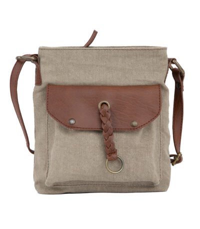Mona B - Cotton Canvas Small Multicolor Messenger Crossbody Vintage Sling Bag with Stylish Design for Women