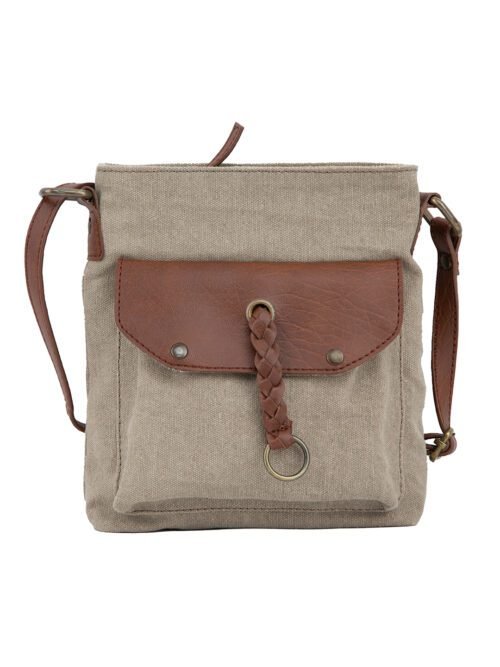 Mona B - Cotton Canvas Small Multicolor Messenger Crossbody Vintage Sling Bag with Stylish Design for Women