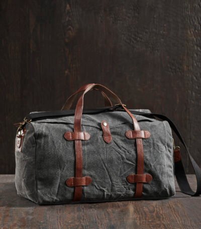 Flap Duffle Bag For Men & Women - Black