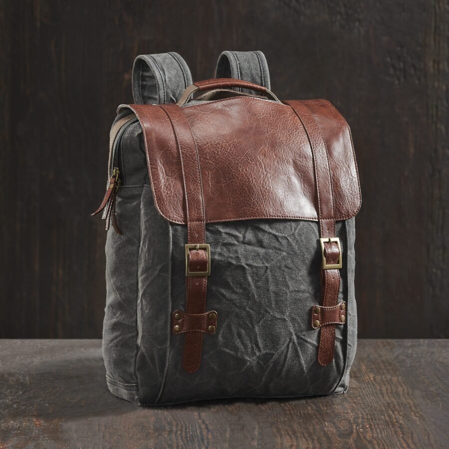 Flap Backpack For Men & Women - Black
