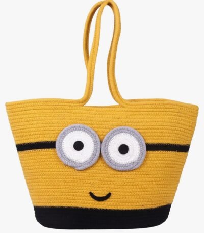 Cotton Minion Rope Bag With Handle Yellow