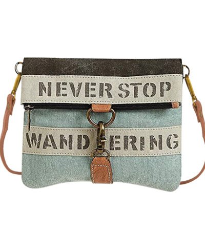 Mona B - Finley Canvas Bag Recycled Sling Bag For Women and Girls (Black)