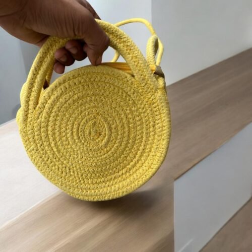 Yellow Cotton Dori Bag