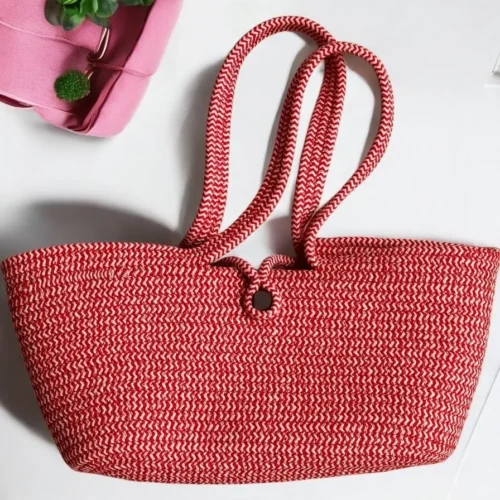 Chic meets utility with the Wannabe solid cotton tote bag for women. Features double handles and a bead lock for stylish, secure everyday carry.