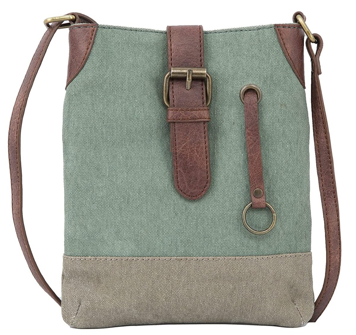 Mona B - 100% Cotton Canvas Small Messenger Multicolor Crossbody Vintage Sling Bag with Stylish Design for Women