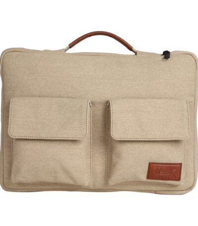 Mona B - Essentials Laptop Bag Sleeve Case Cover Pouch with Handle for 14 Inch Laptop for Men & Women, Padded Laptop Compartment, Premium Zipper Closure, Water Repellent Canvas Fabric: Flint