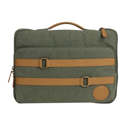 Mona B - Essentials Laptop Bag Sleeve Case Cover Pouch with Handle for 14 Inch Laptop for Men & Women, Padded Laptop Compartment, Premium Zipper Closure, Water Repellent Canvas Fabric: Delta