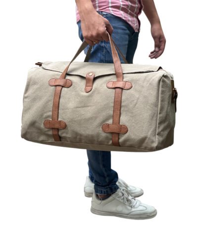 Flap Duffle Bag For Men & Women - Brown