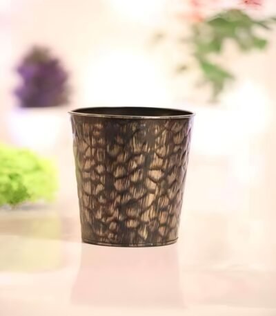 Iron Pot in Stone Texture Finish