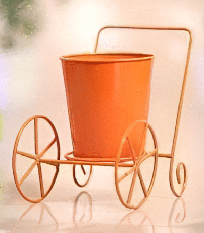 Two-Wheel Iron Pot Stand
