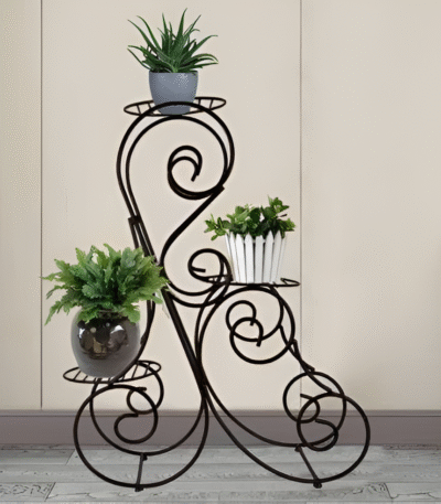 Vintage Scroll Iron Plant Stand