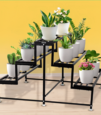 3-Sided Tiered Metal Plant Stand