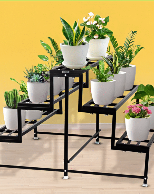 3-Sided Tiered Metal Plant Stand