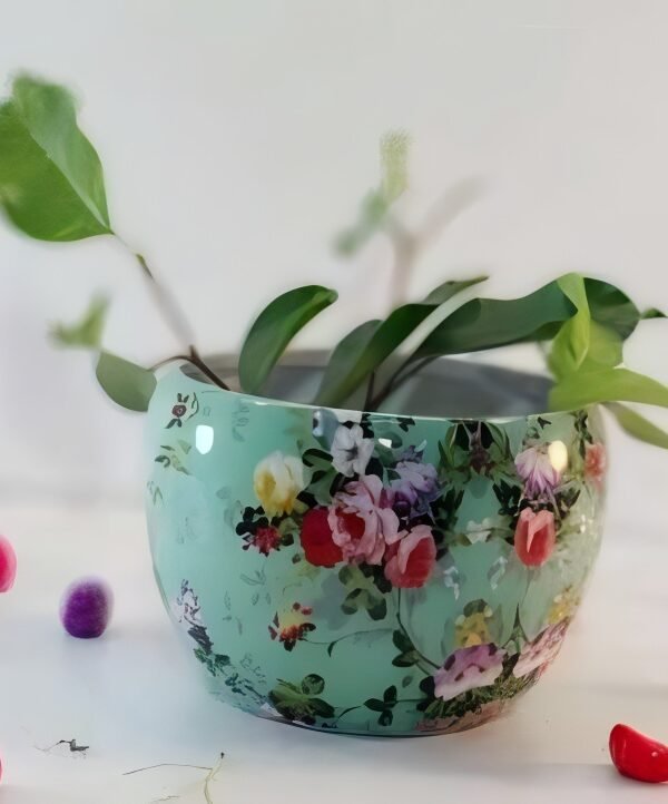 Printed Metal Plant Pots