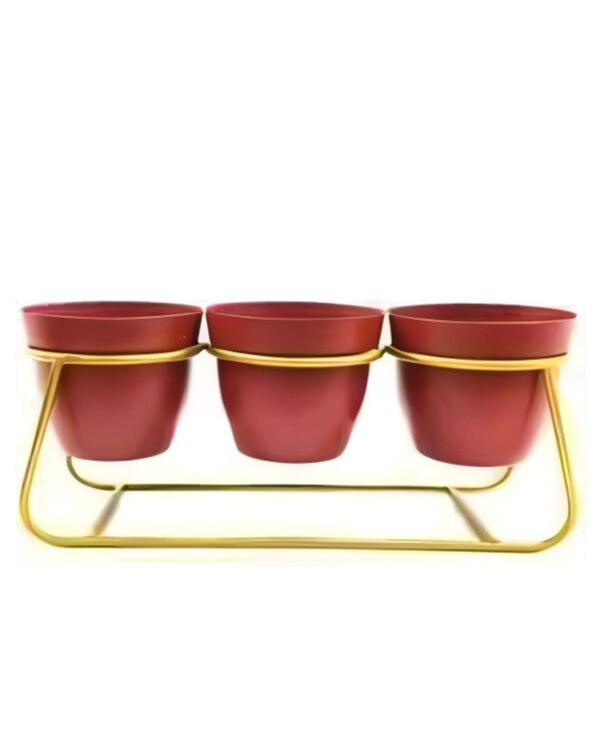 Triple Cylinder Planter Set – Aqua, Red, Gold, Black & White Variants